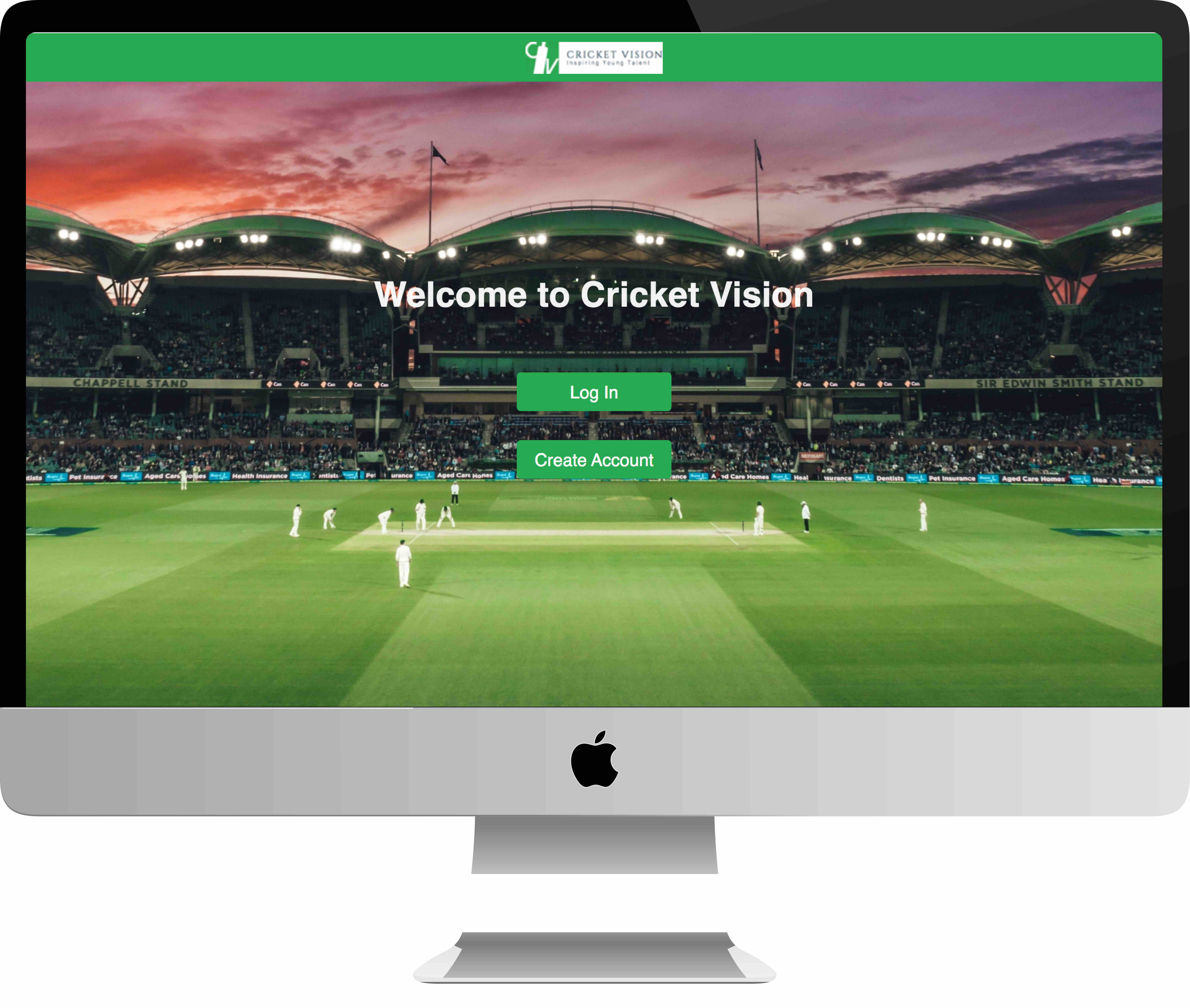 Desktop image of site