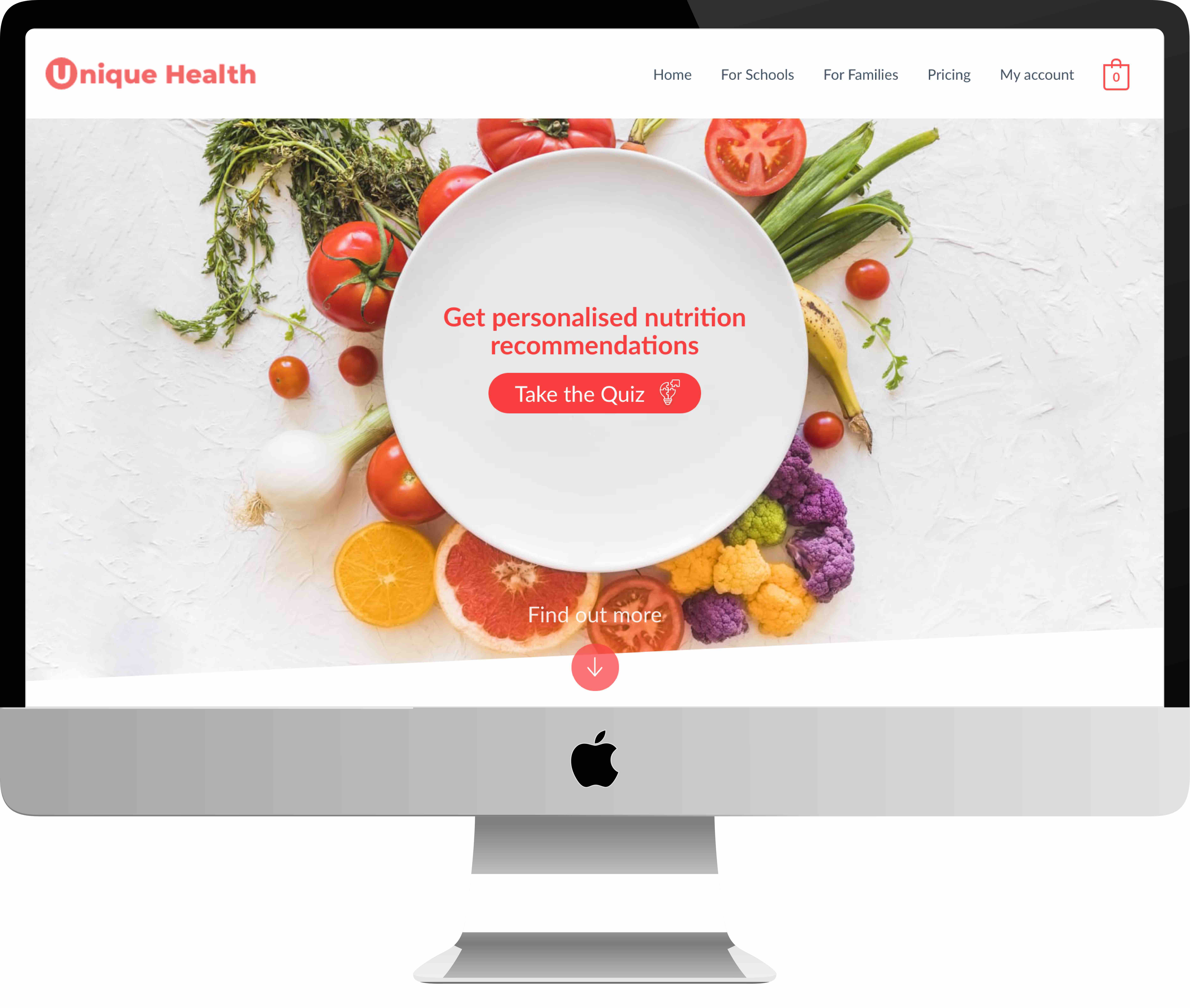 Desktop image of site