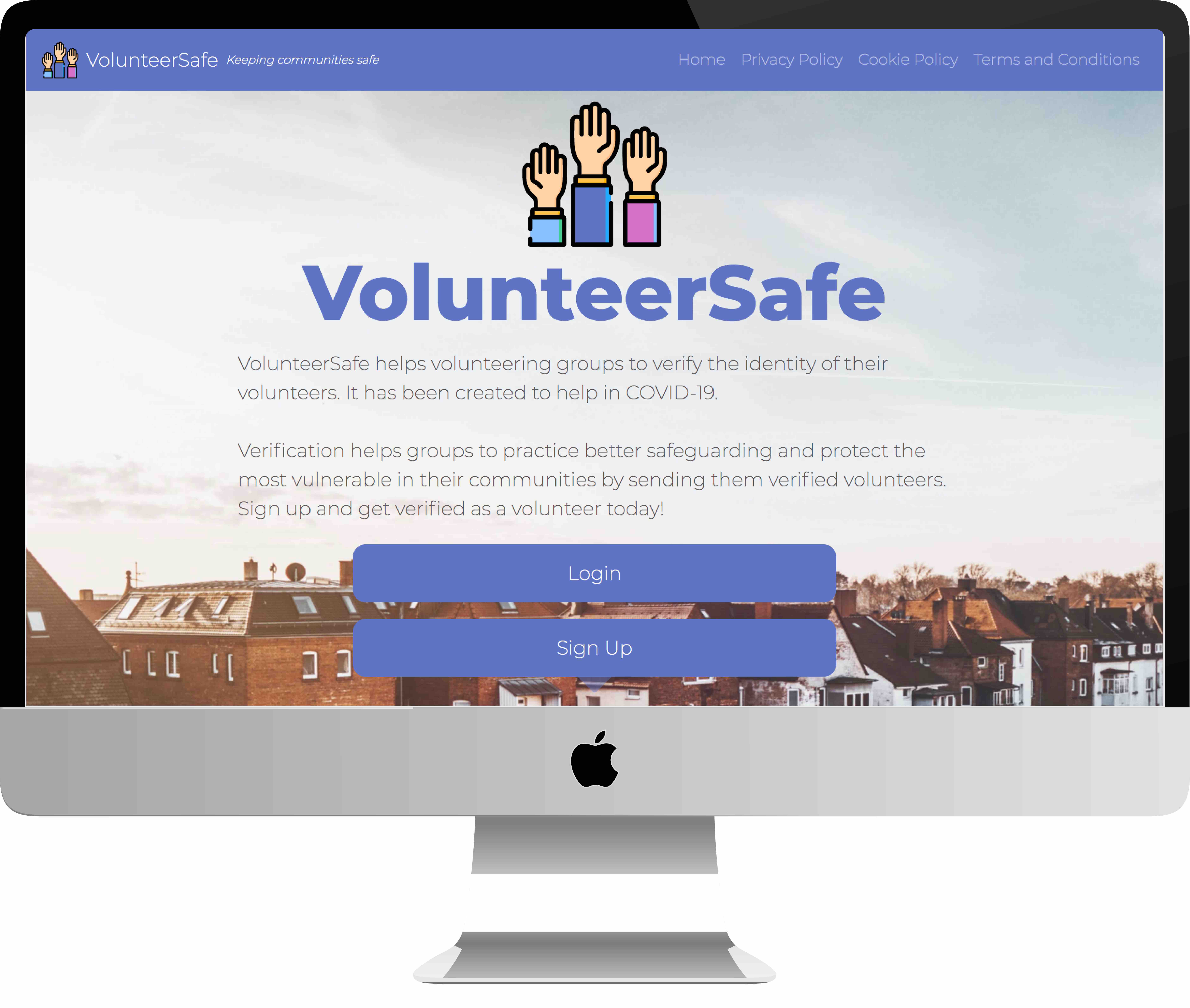 Desktop image of site